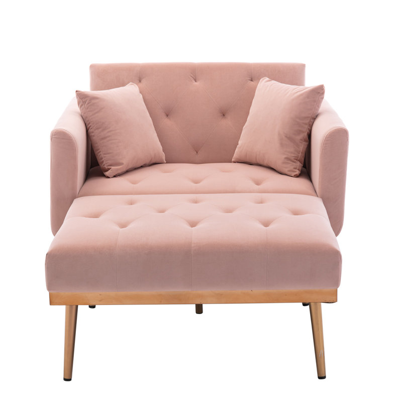 Everly Quinn 40.94'' Wide Tufted Velvet Lounge Chair & Reviews | Wayfair